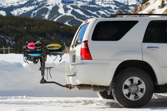 Pegboard ski and snowboard side view