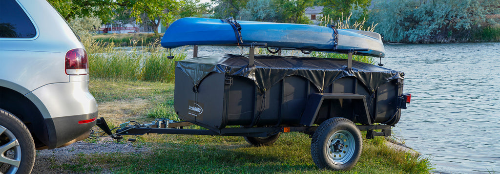Trailer with Kayaks and Fishing Gear