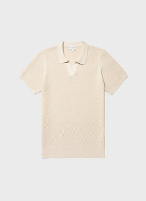 シーアイランドコットンニットポロシャツ（Undyed）| Sunspel