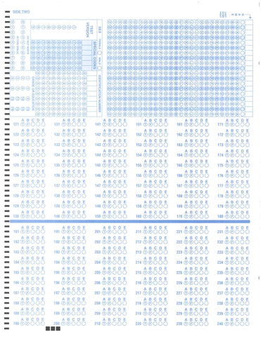 Exam Scantrons (for multiple choice) – BCIT Inventory