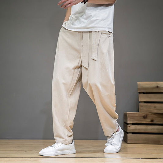 Pantalon large pour homme motifs japonais Kumo