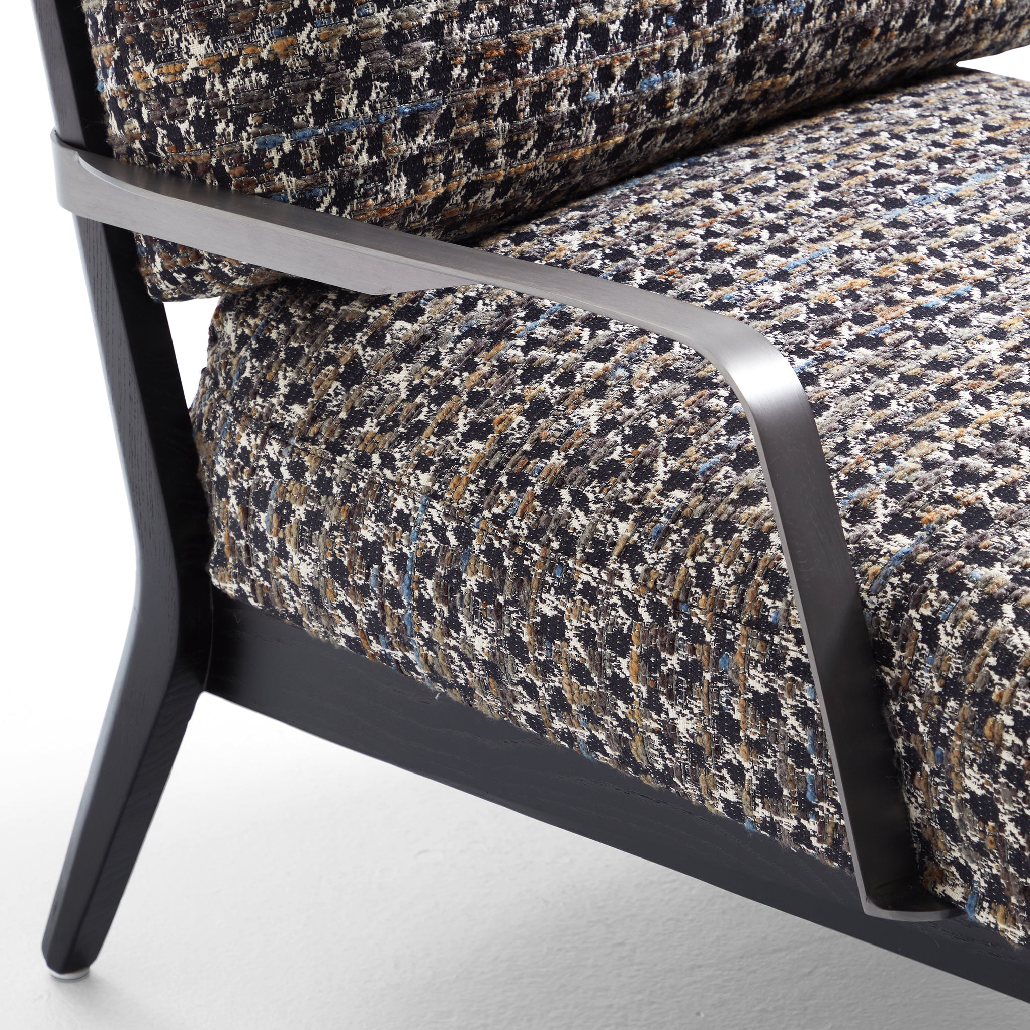 Charcoal Gary Flax Linen Minimalist Leisure Chair