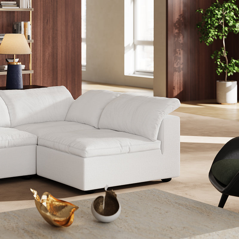Tender Wabi-Sabi U-Shaped Sectional with One Open End