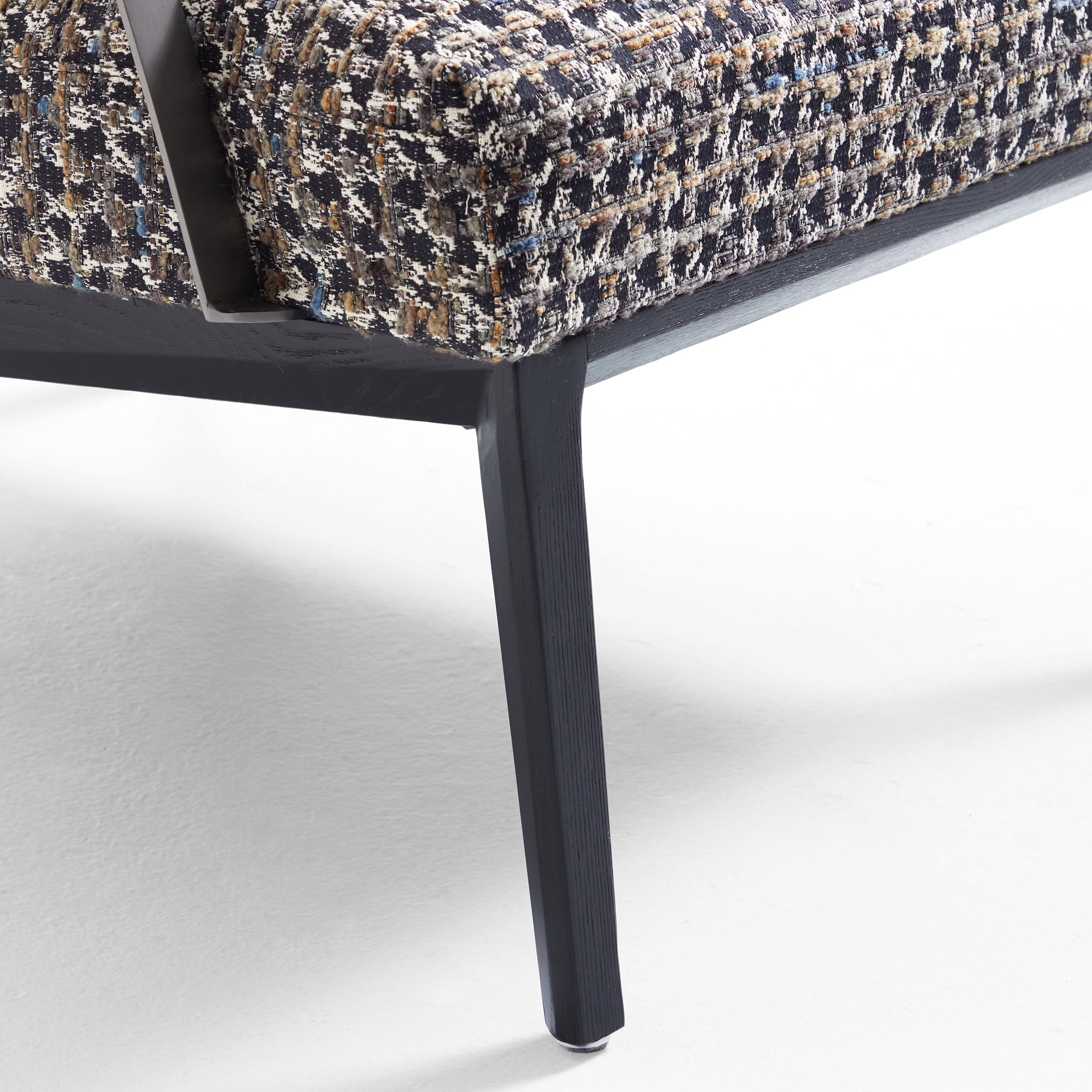 Charcoal Gary Flax Linen Minimalist Leisure Chair