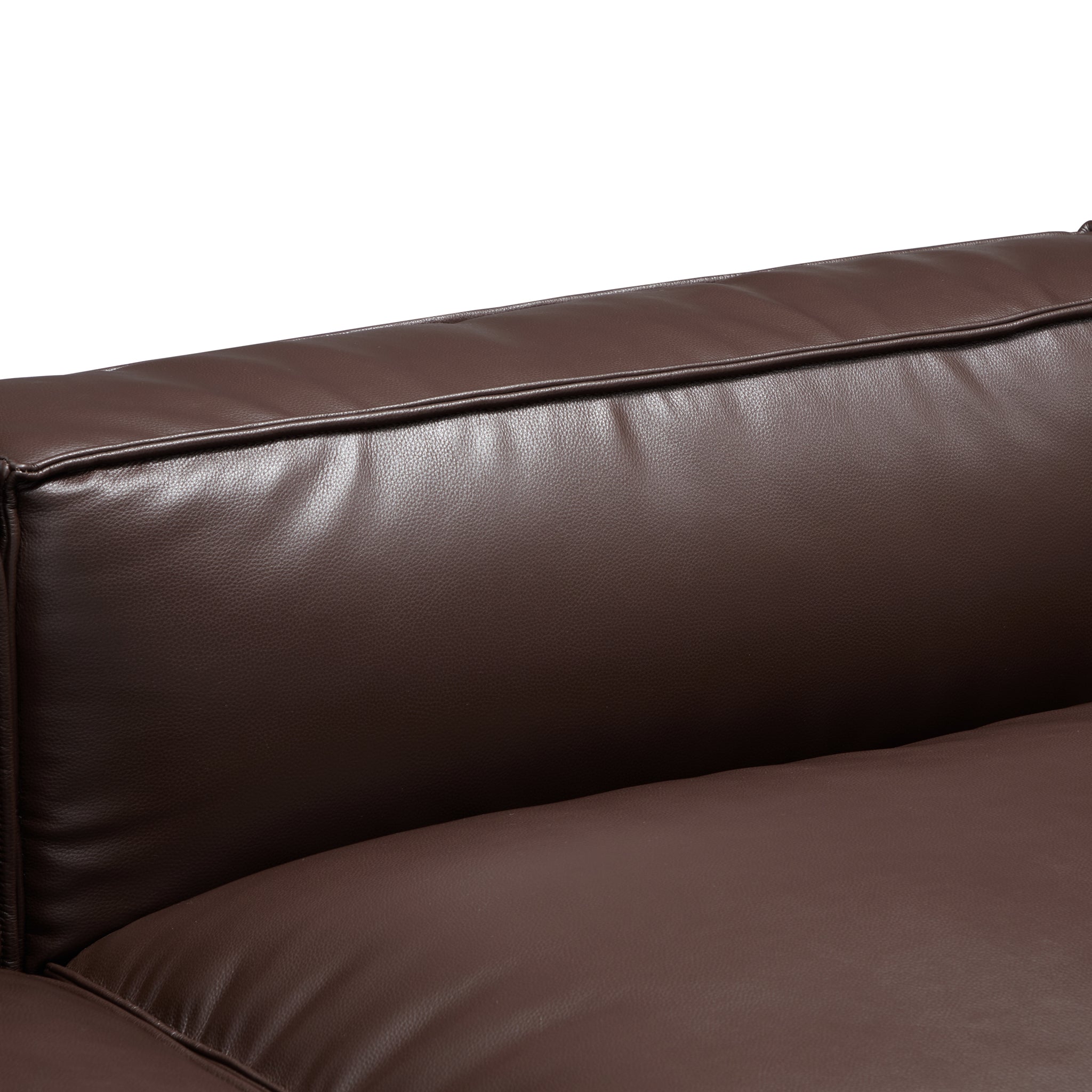 Luxury Minimalist Dark Brown Leather Armchair