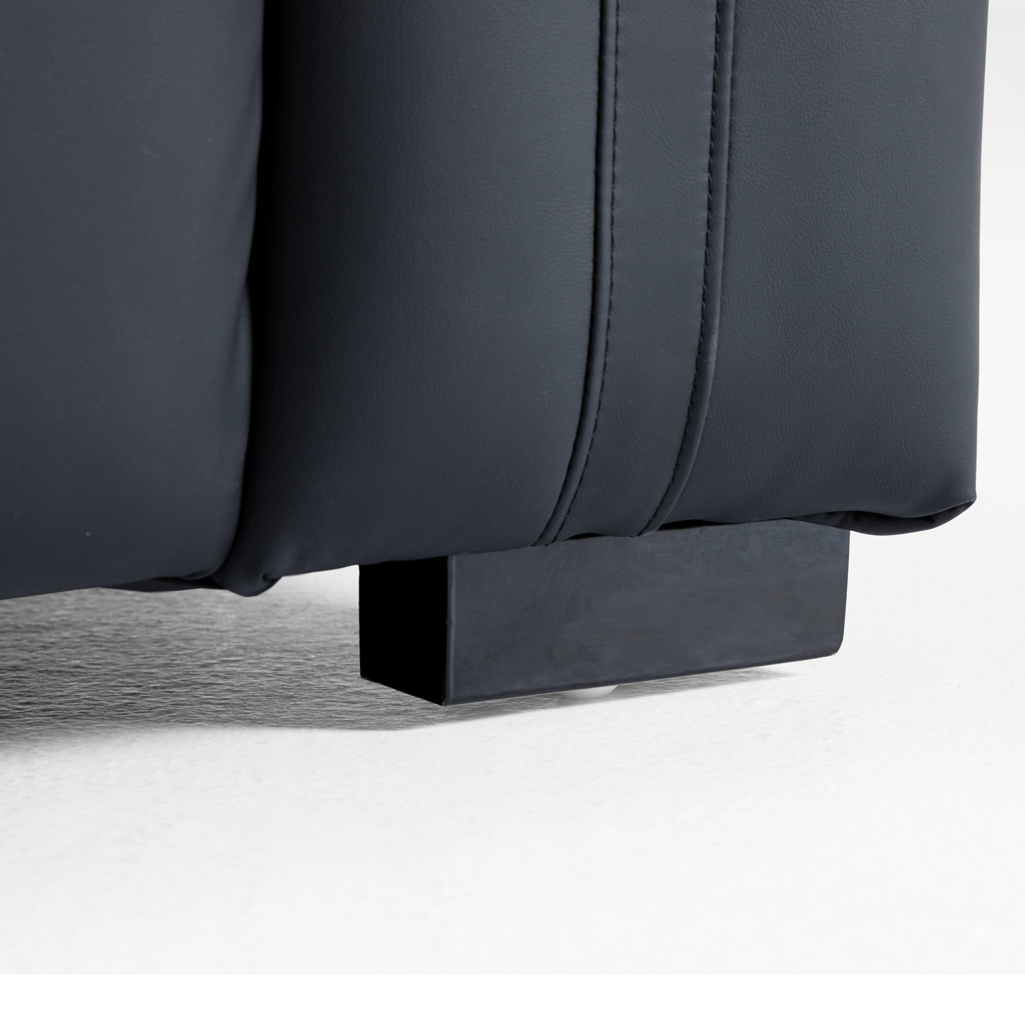 Noir Luxe Black Genuine Leather Sofa
