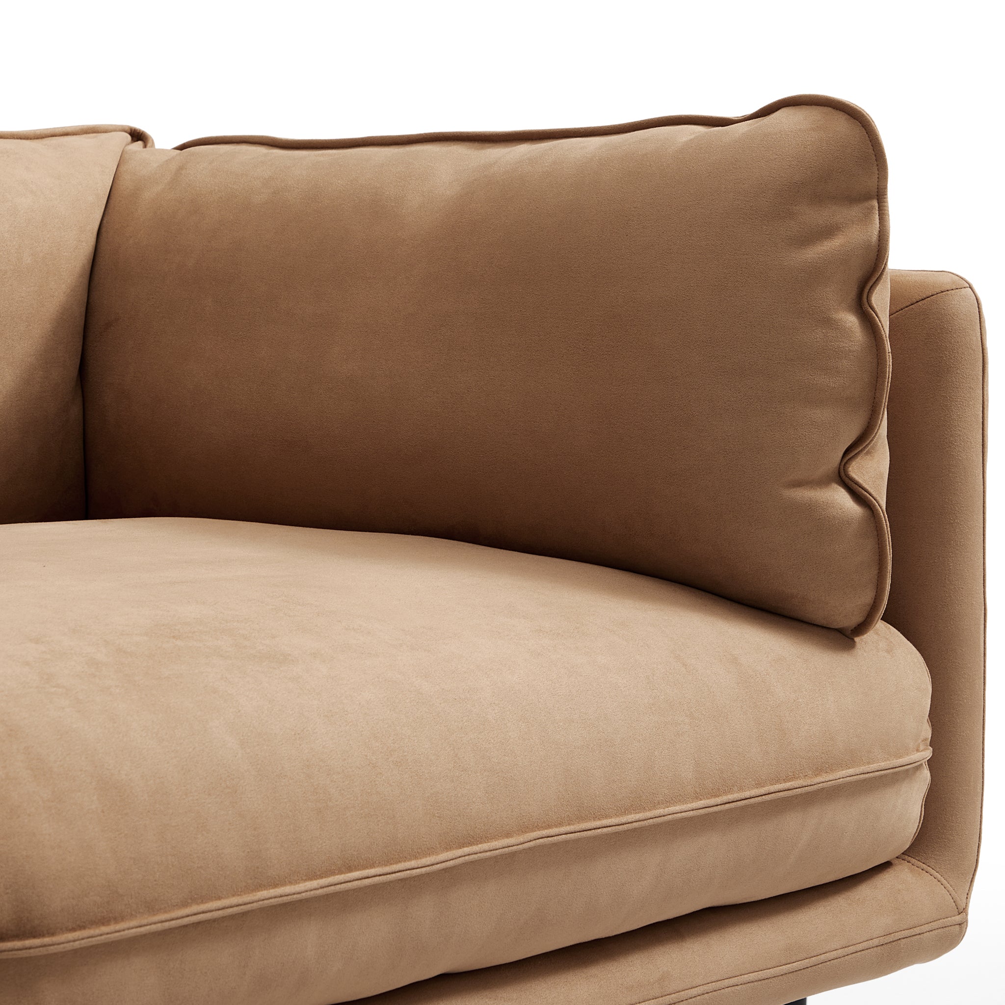 Vanilla Brown Fabric Sofa