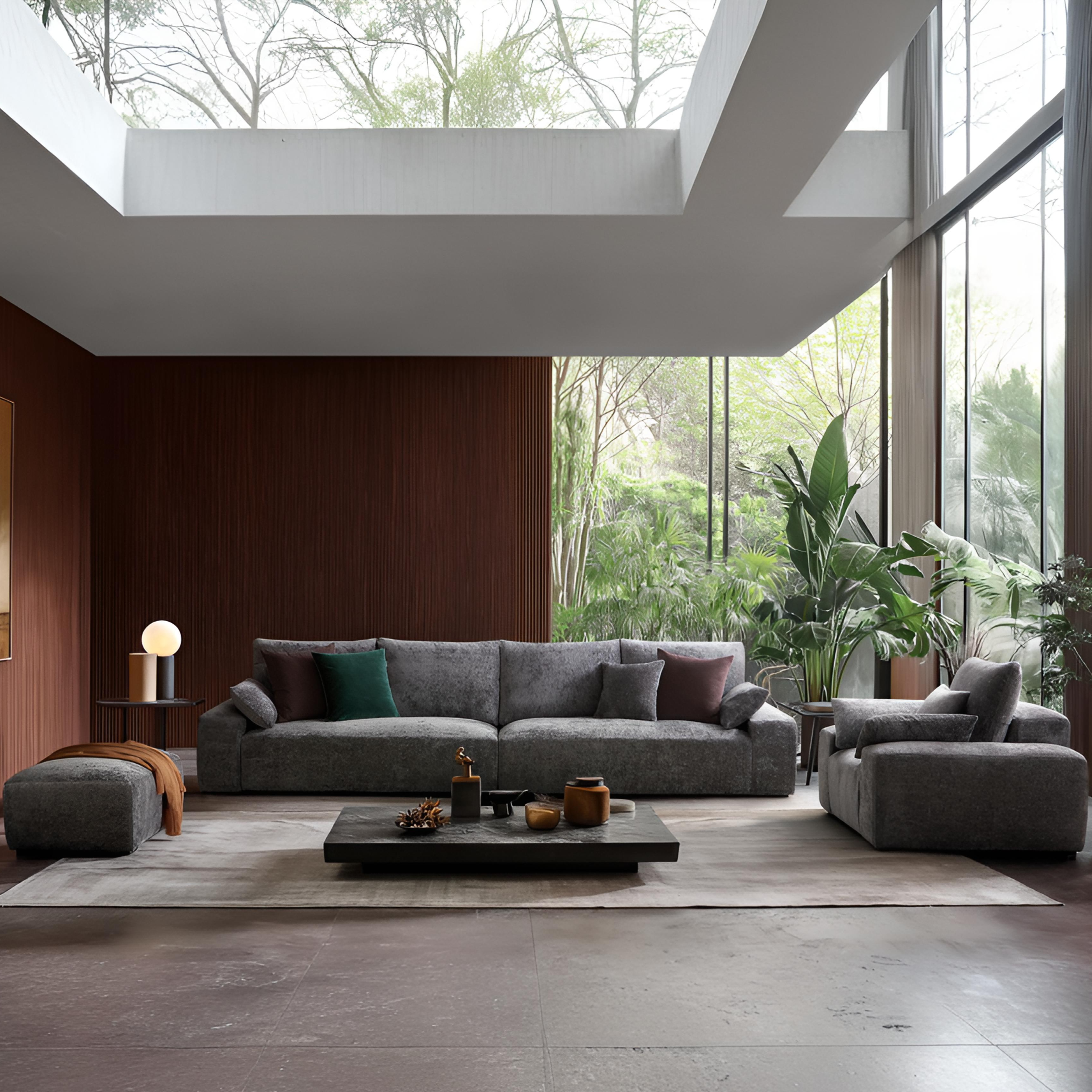 The Empress Gray Sofa Set