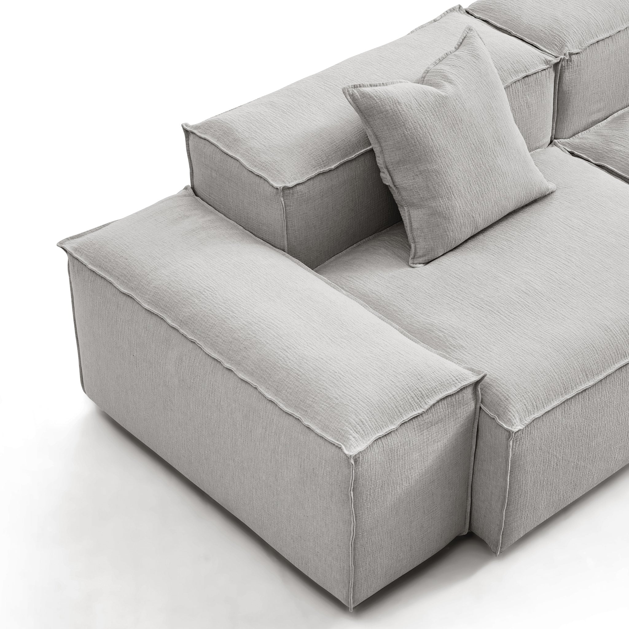 Freedom Modular Gray Double-Sided Sectional Sofa