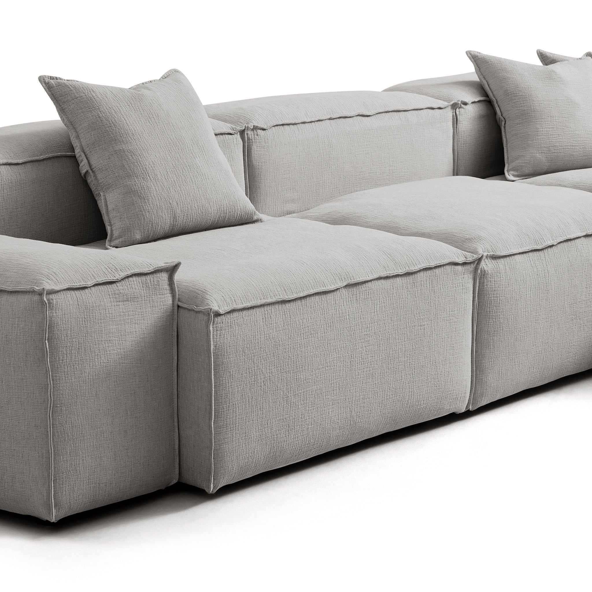 Freedom Modular Gray Double-Sided Sectional Sofa