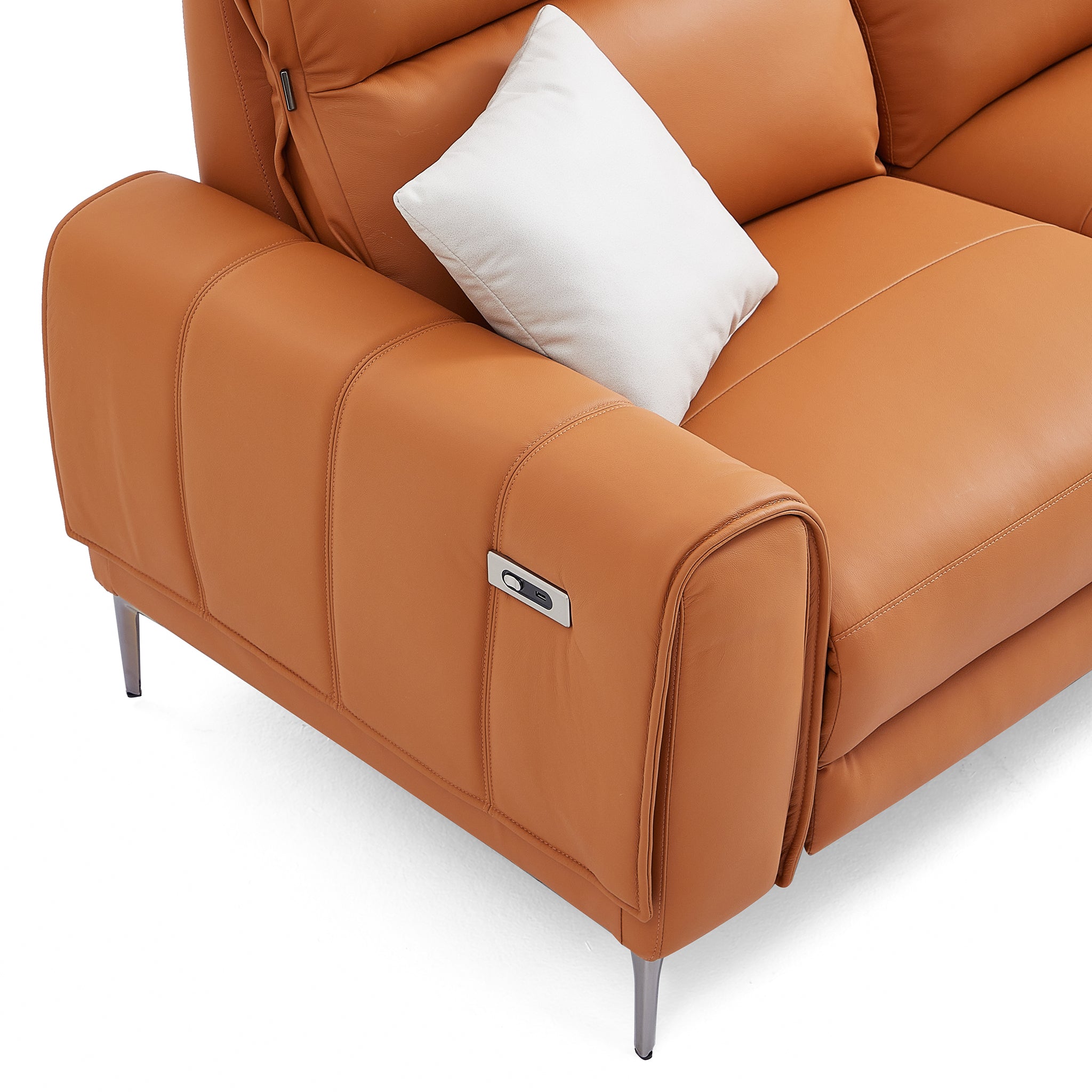 Louis Leather Power Recliner Sleeper Sofa