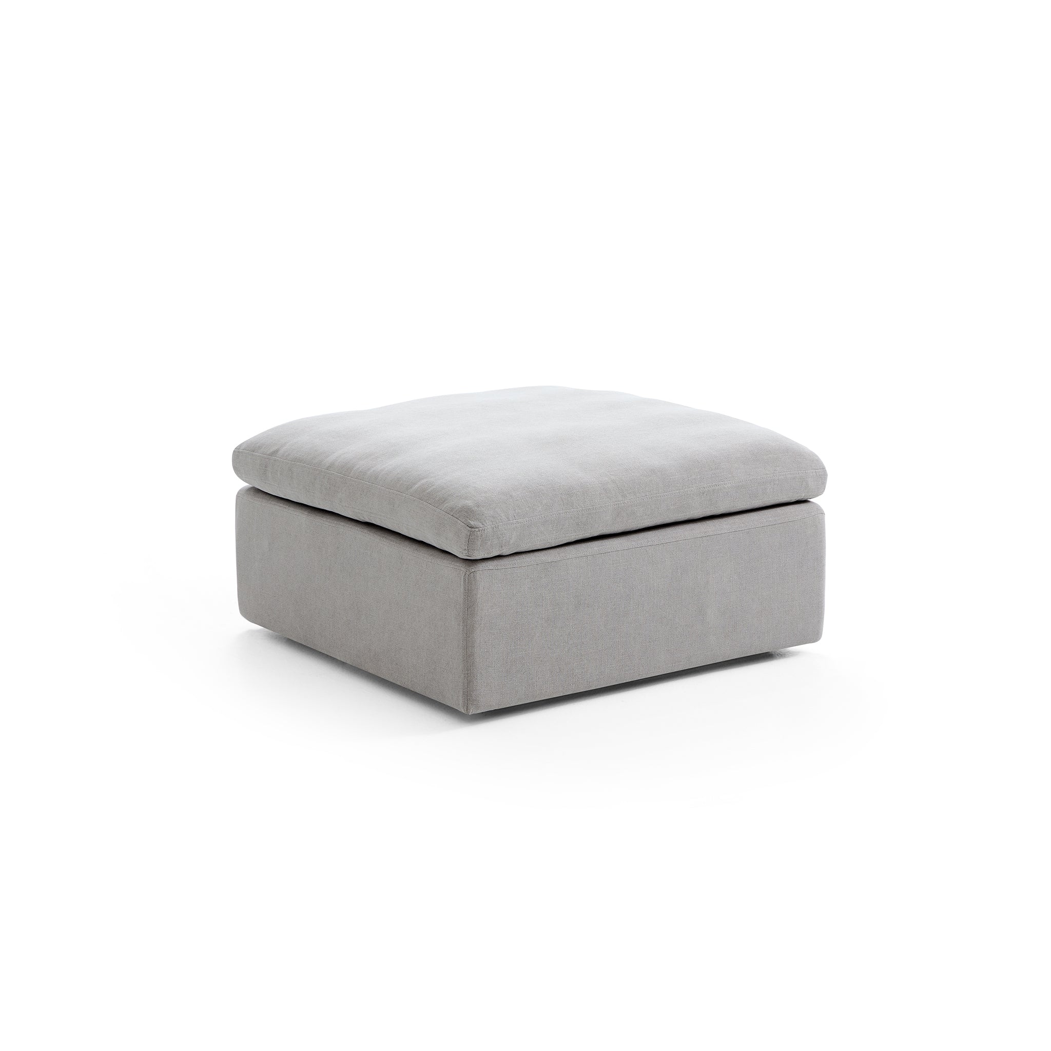 Tender Wabi-Sabi Light Gray Sofa and Ottoman