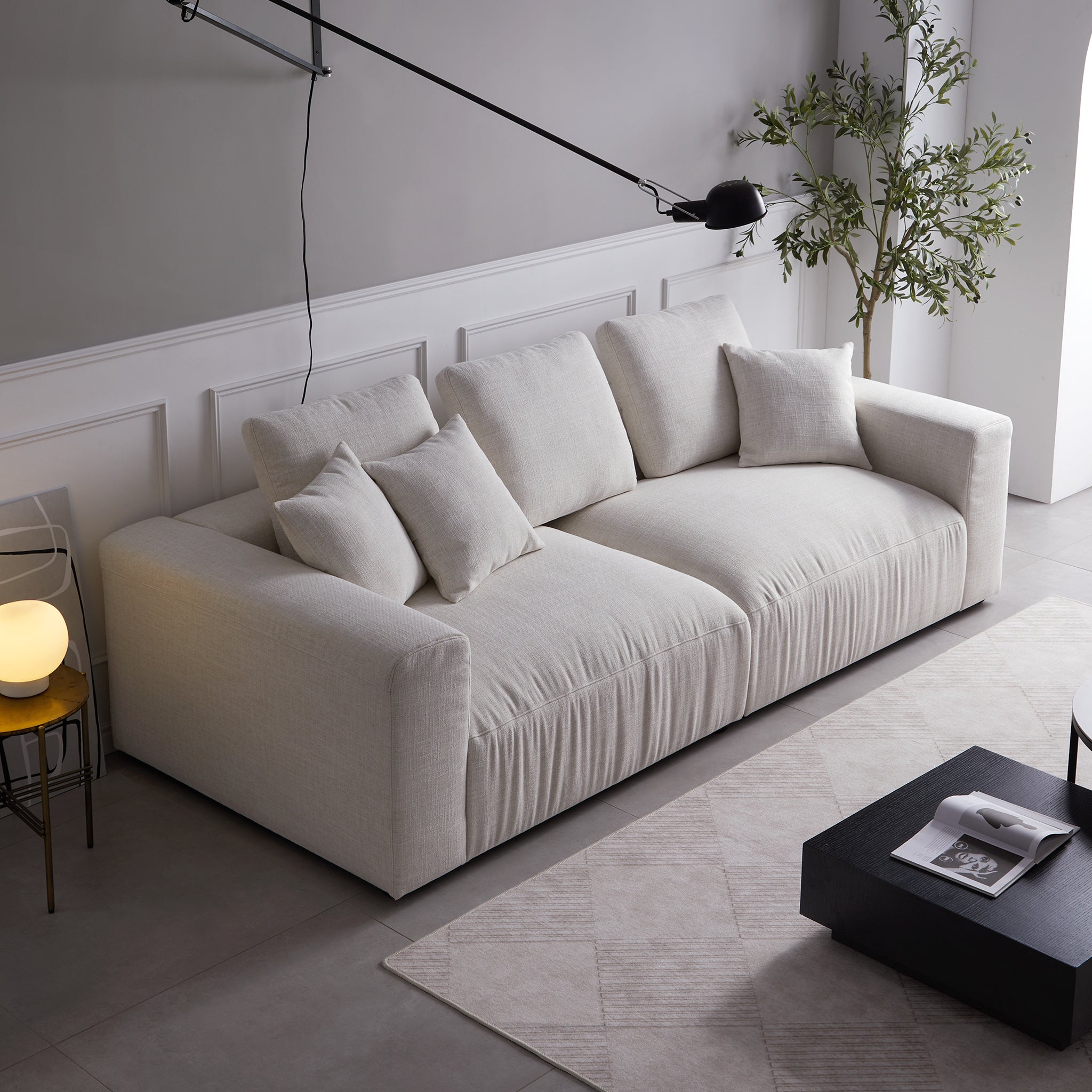 Serrat Beige Performance Fabric Sofa