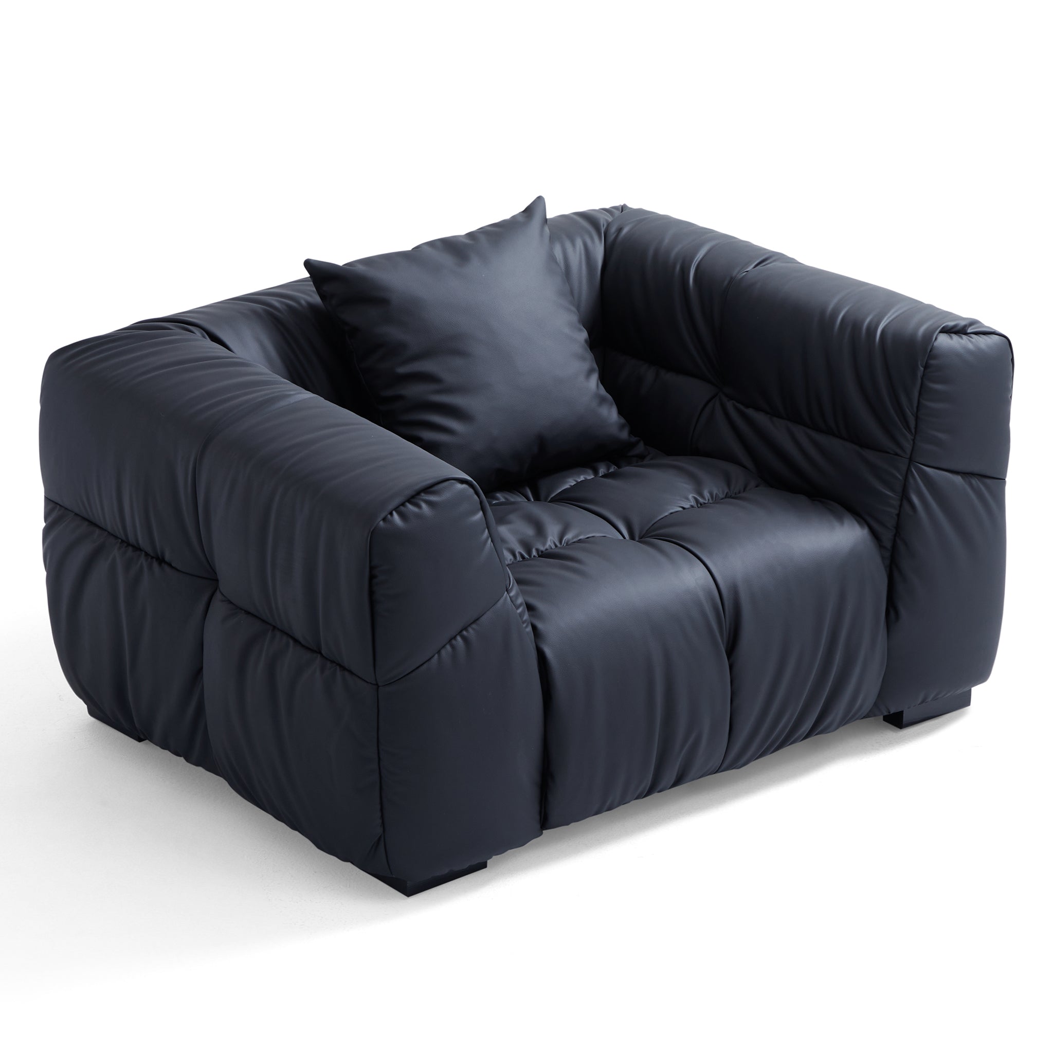 Boba Black Leathaire Armchair