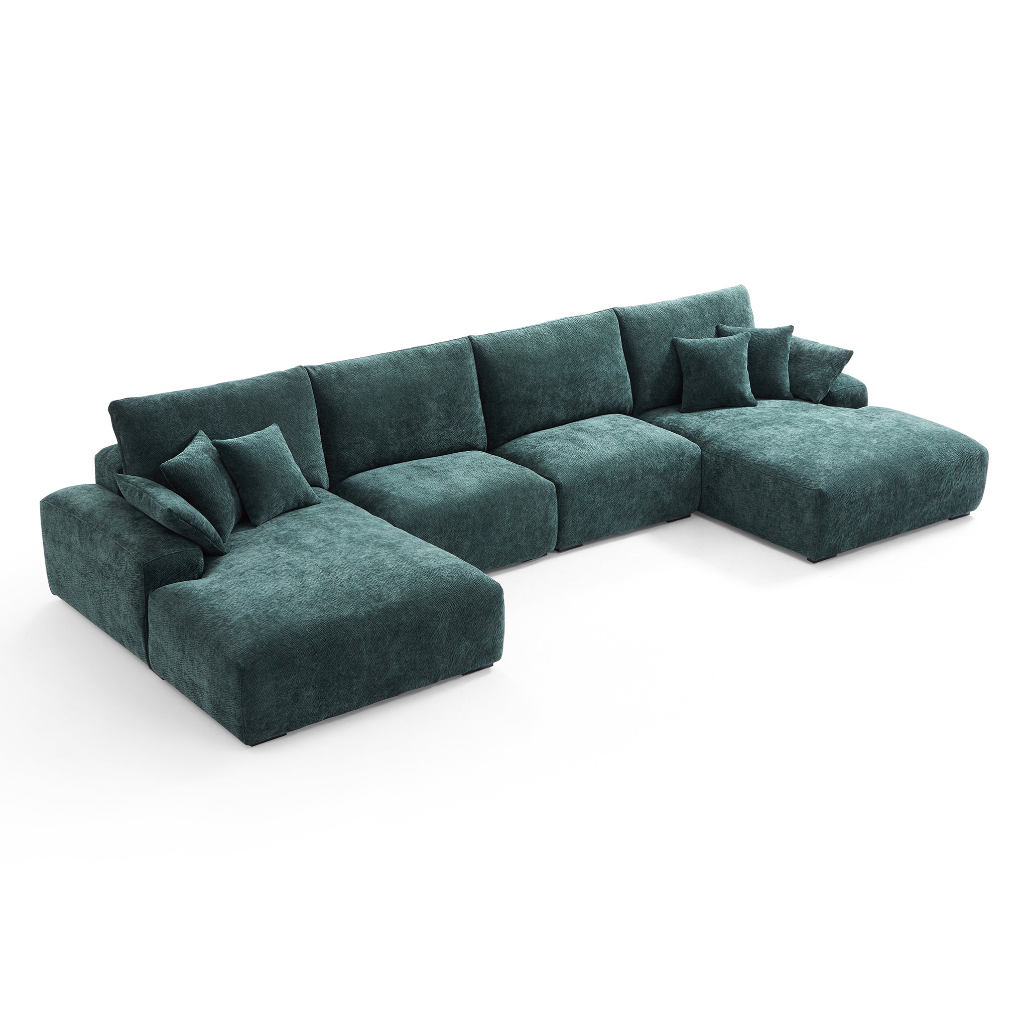 The Empress Green U-Shaped Sectional