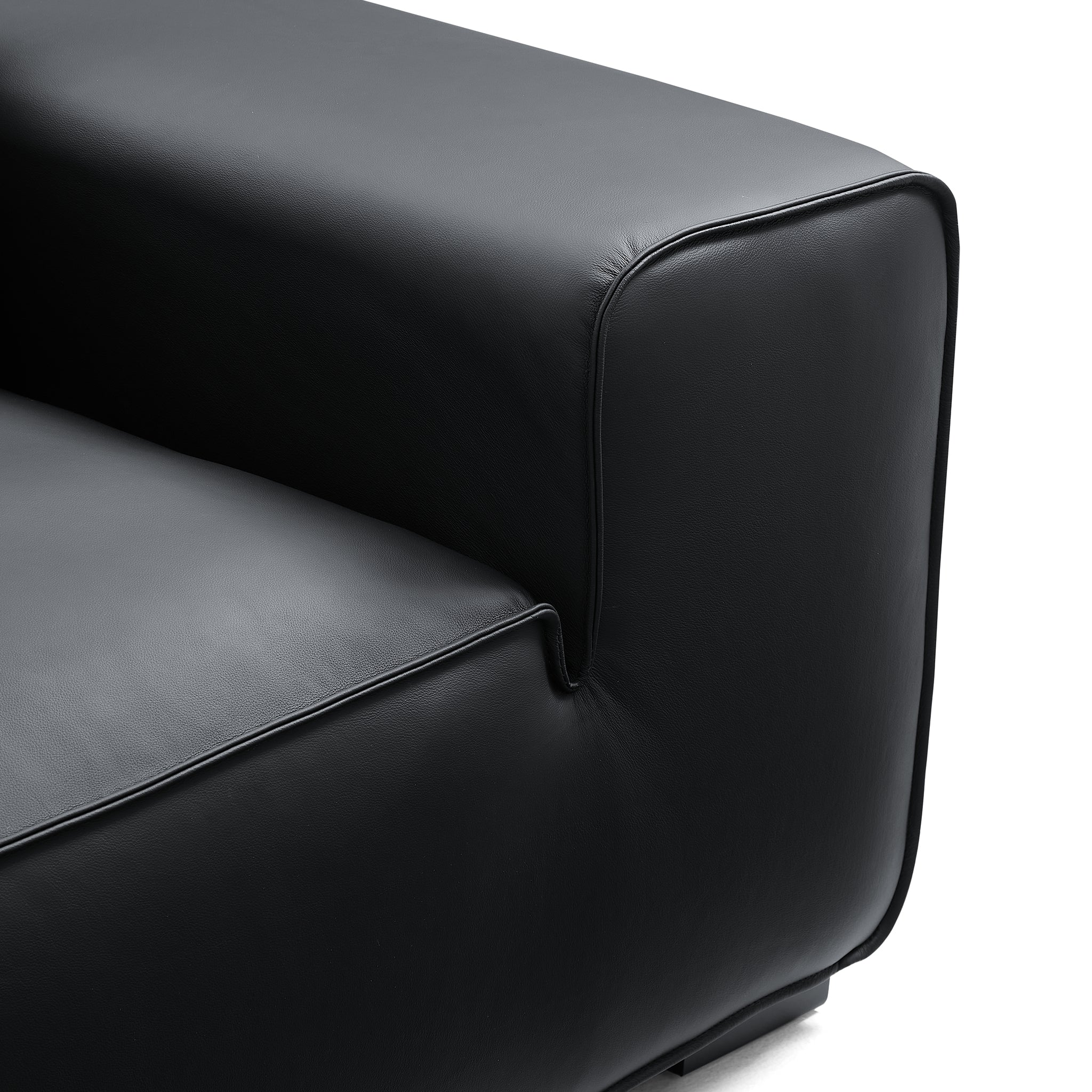 Domus Modular Black Leather Armchair