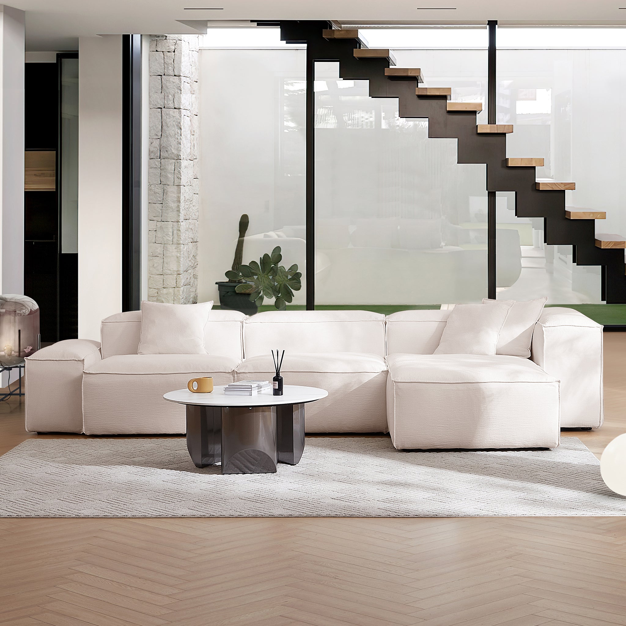 Freedom Modular Khaki Sectional Sofa