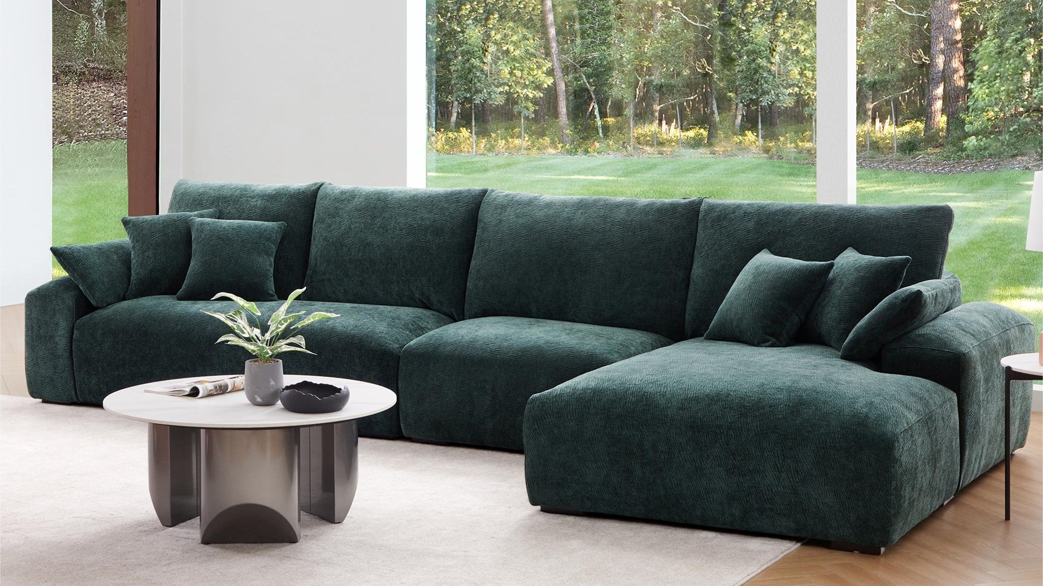 The Empress Green Sectional