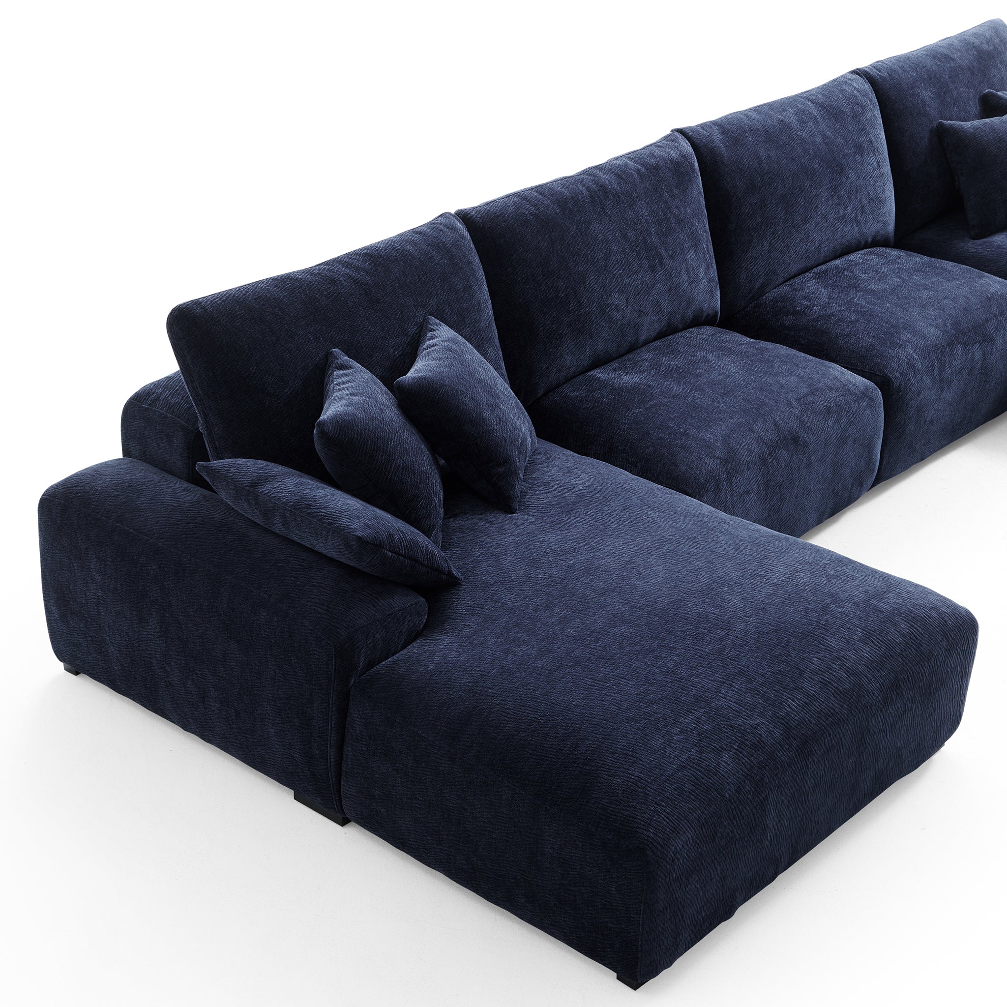 The Empress Navy Blue U-Shaped Sectional