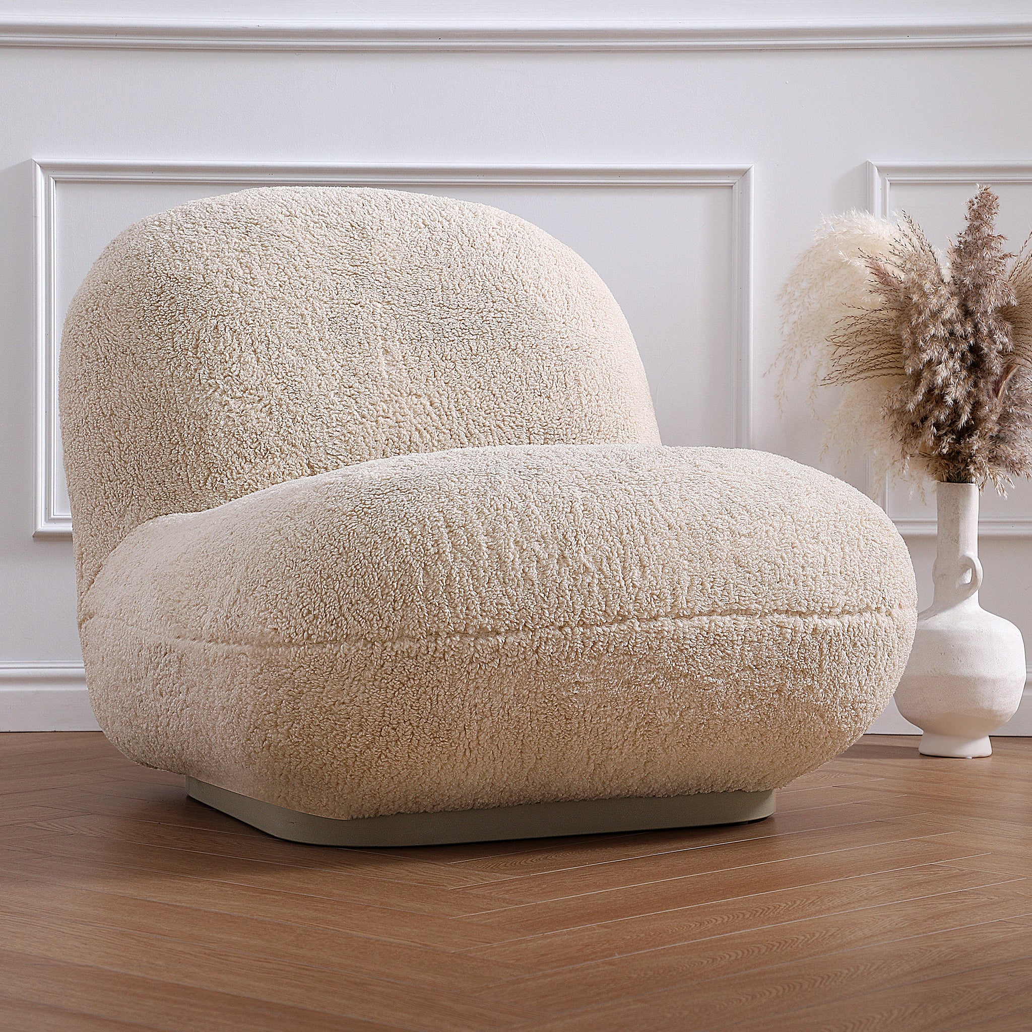 Puff Cream Accent Chair