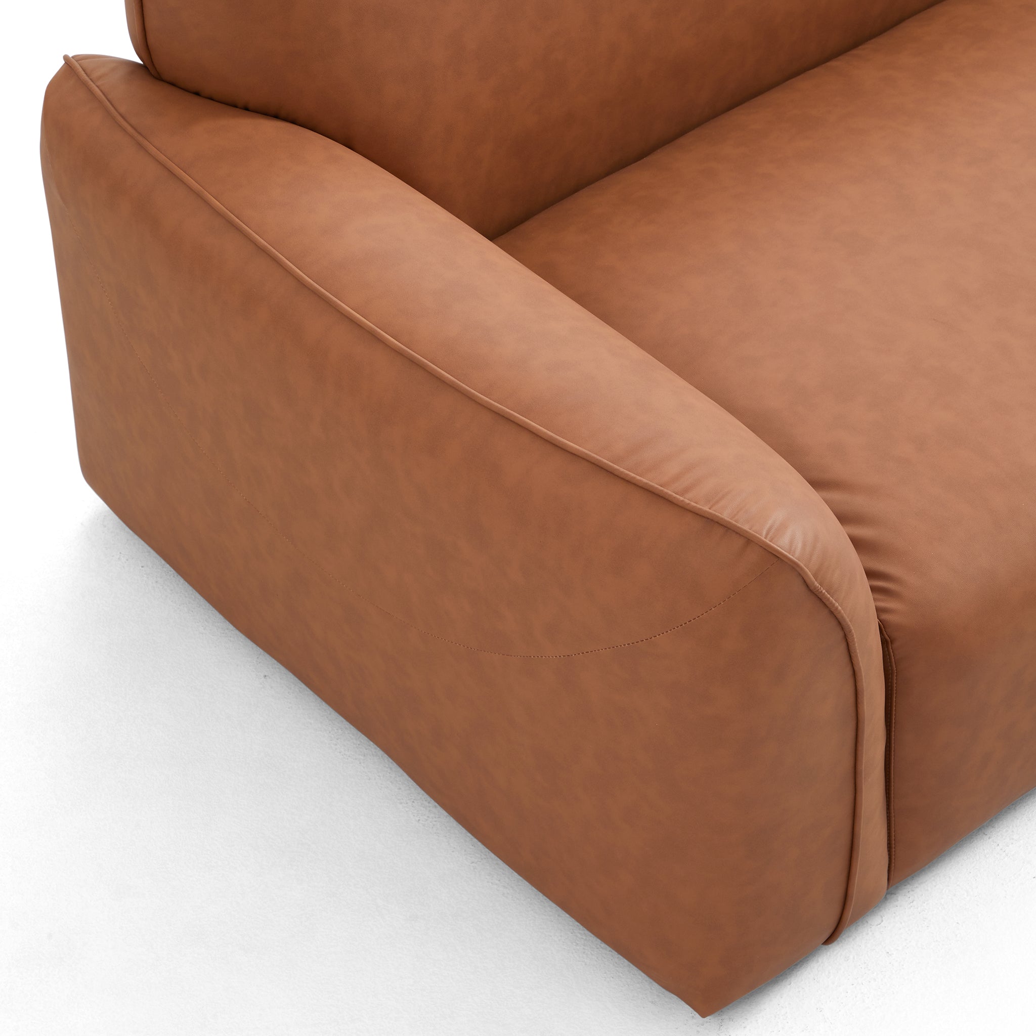 Milano Moda Minimalist Brown Sofa