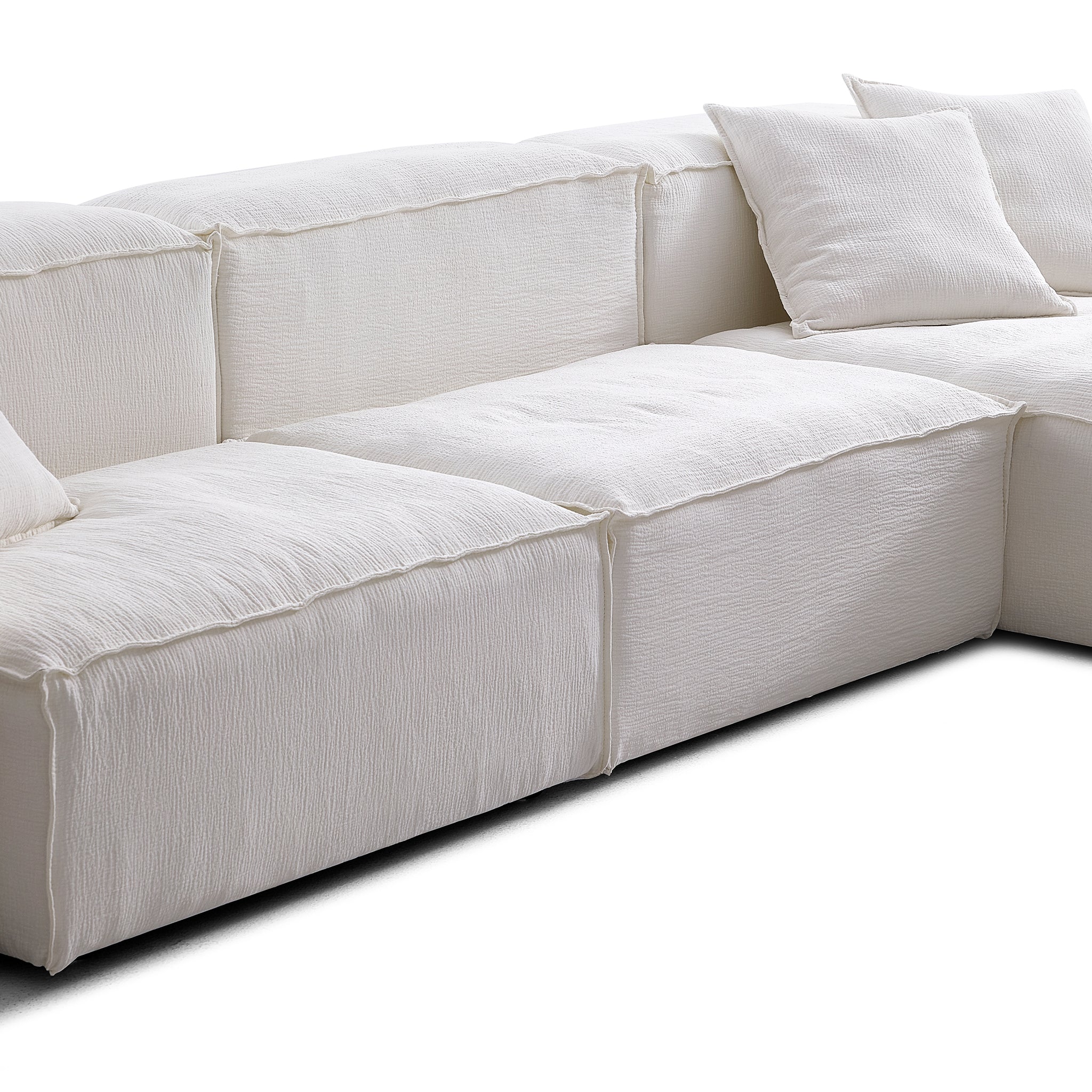 Freedom Modular White Double-Sided Sectional Sofa