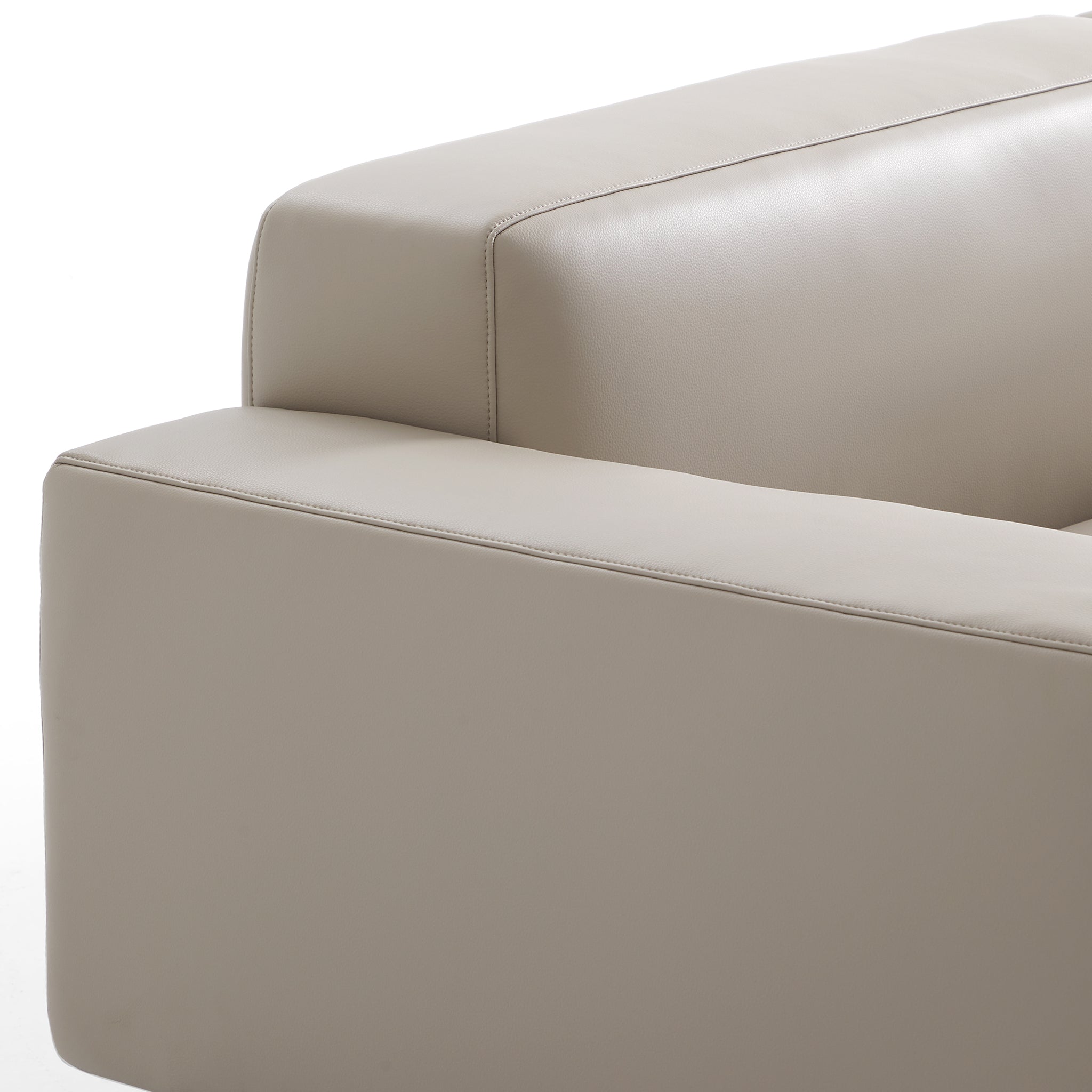 Noble Beige Leather Armchair