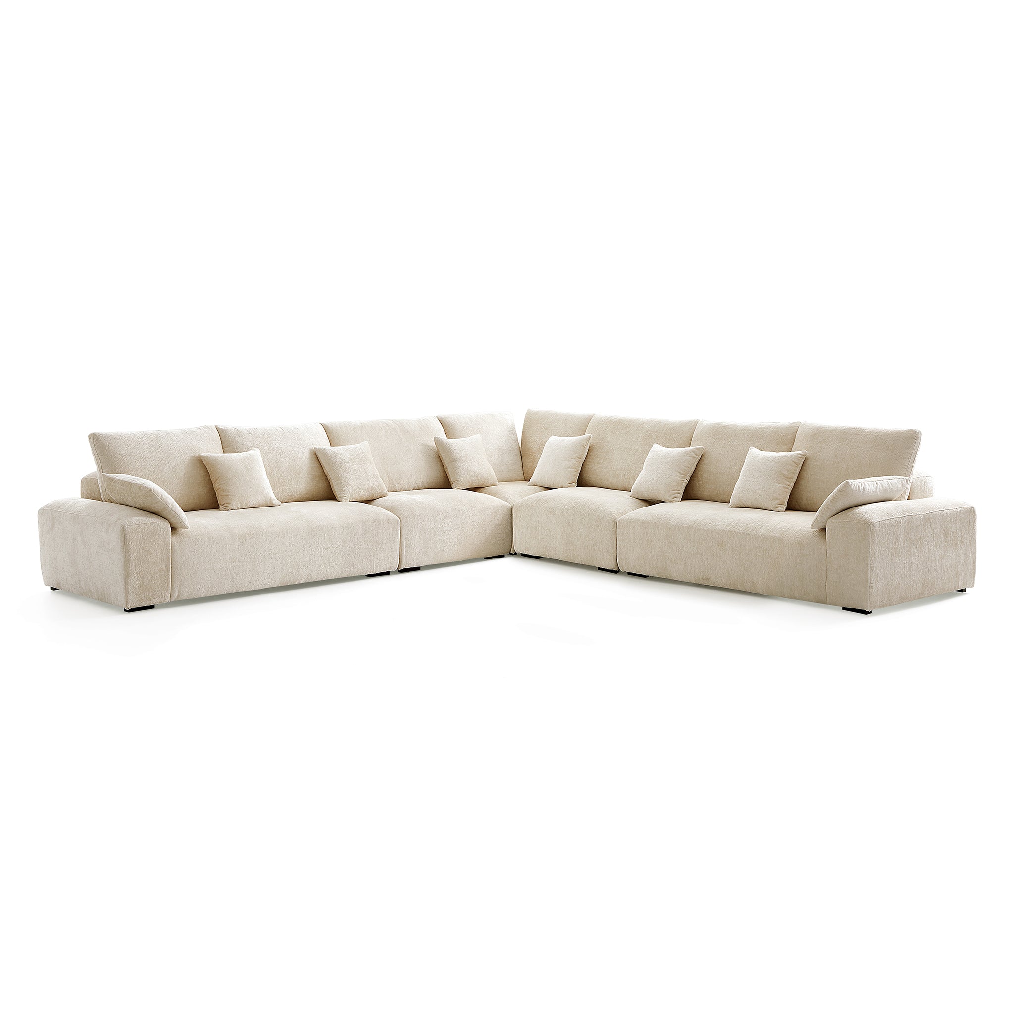 The Empress Beige Corner Sectional Sofa