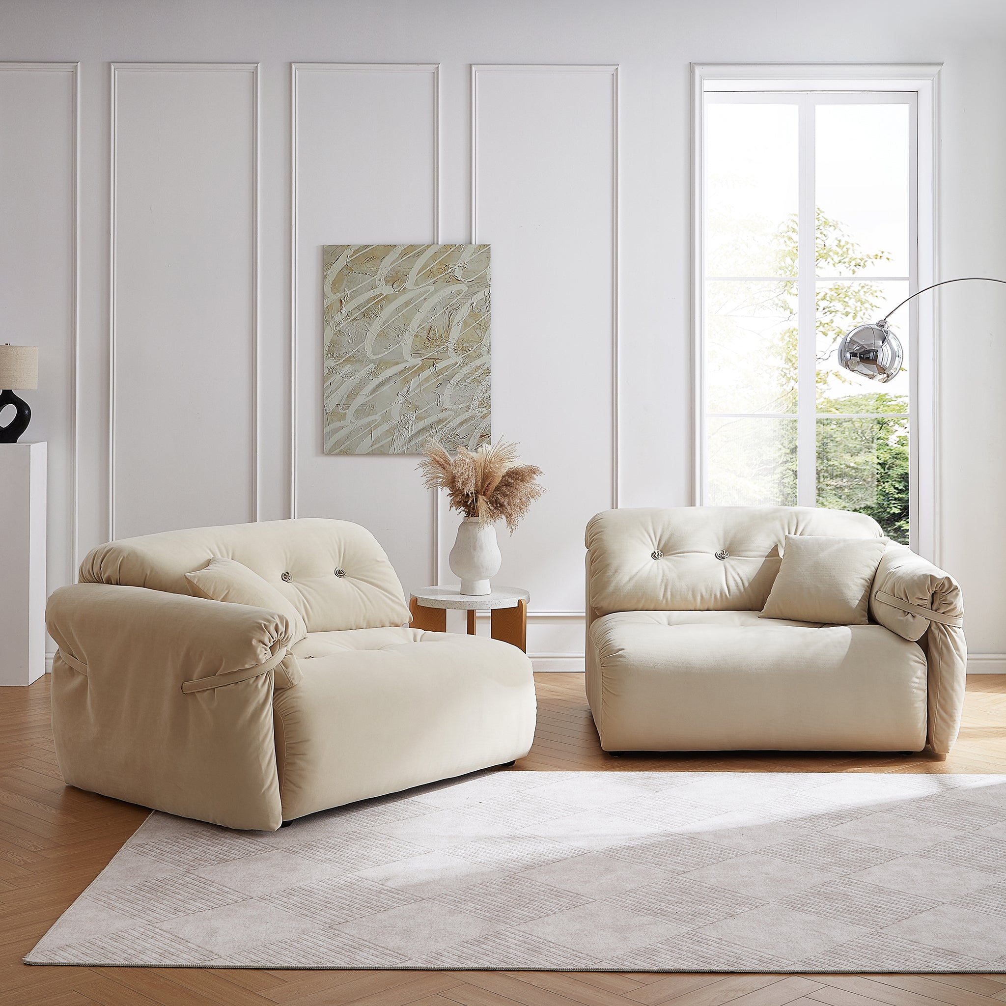 Butter Tufted Sofa