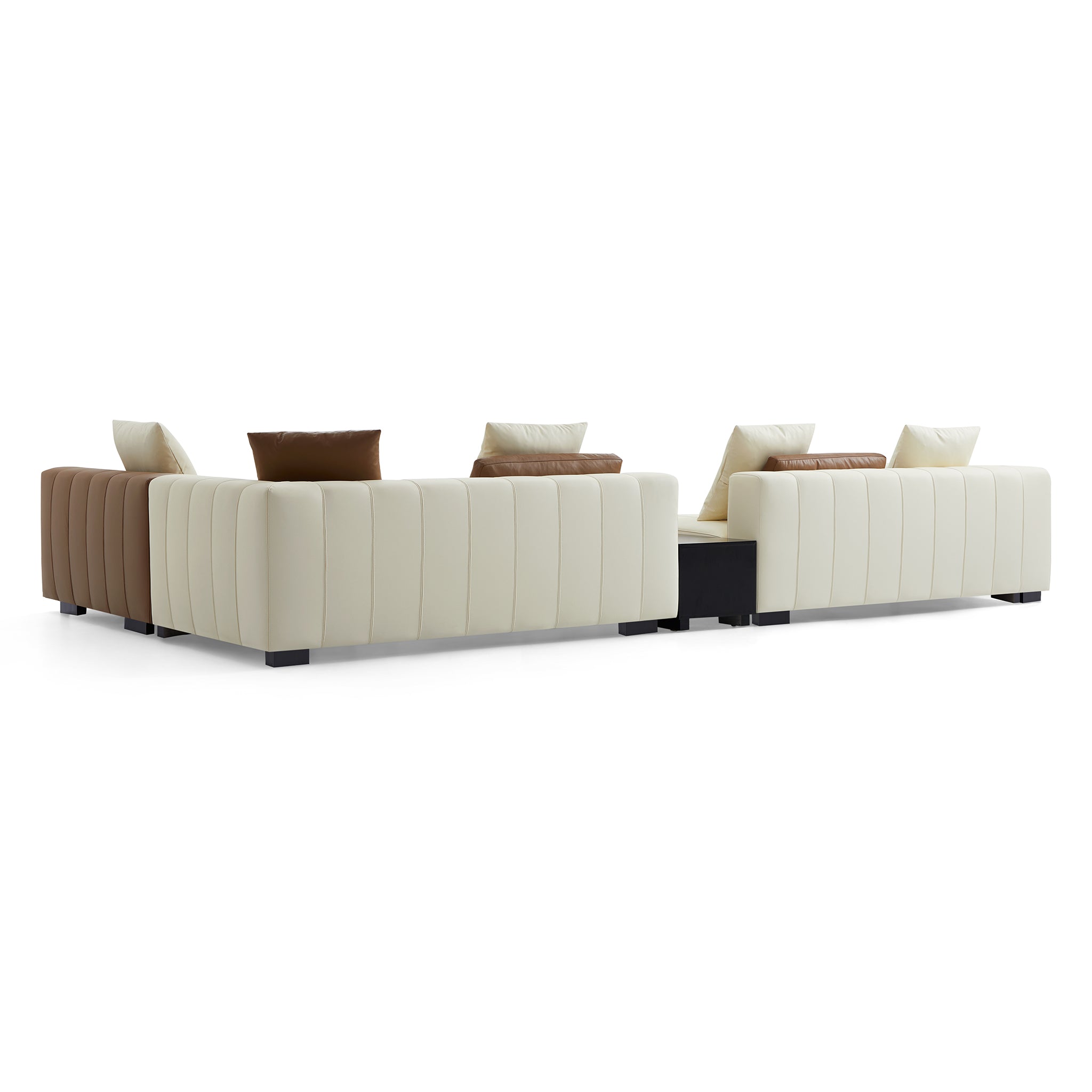 Freedom Modular White Double-Sided Sectional Sofa