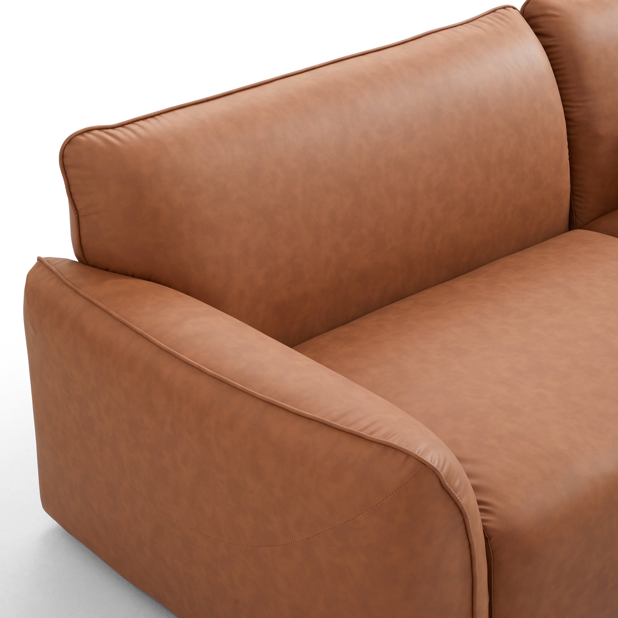 Milano Moda Minimalist Brown Sofa