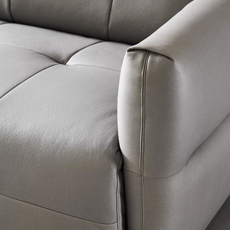 Lattice Charcoal Gray Leathaire Modular Recliner Sofa