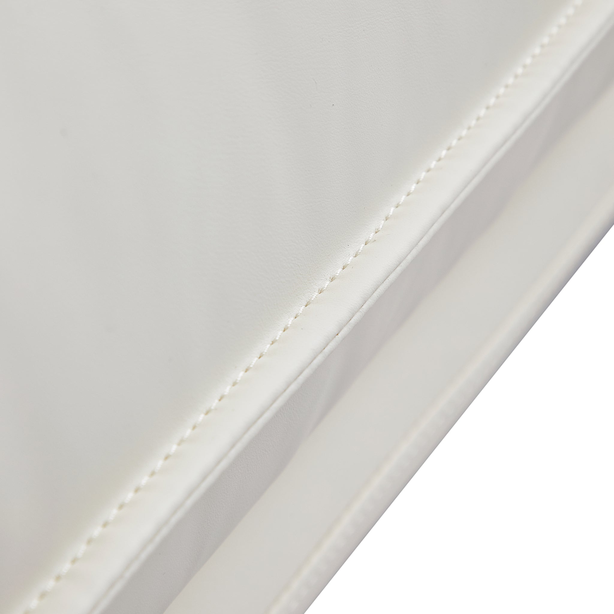 Vanilla White Leather U-Shaped Sectional