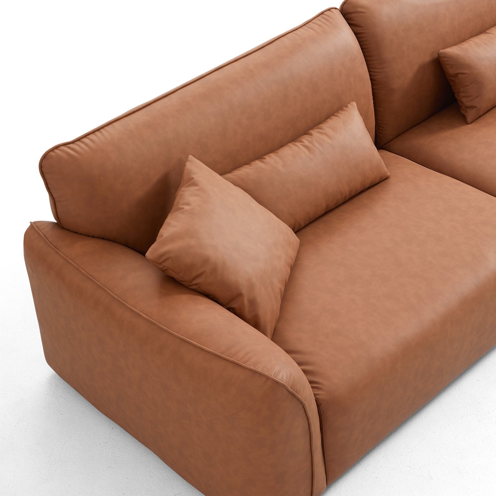 Milano Moda Minimalist Brown Sofa