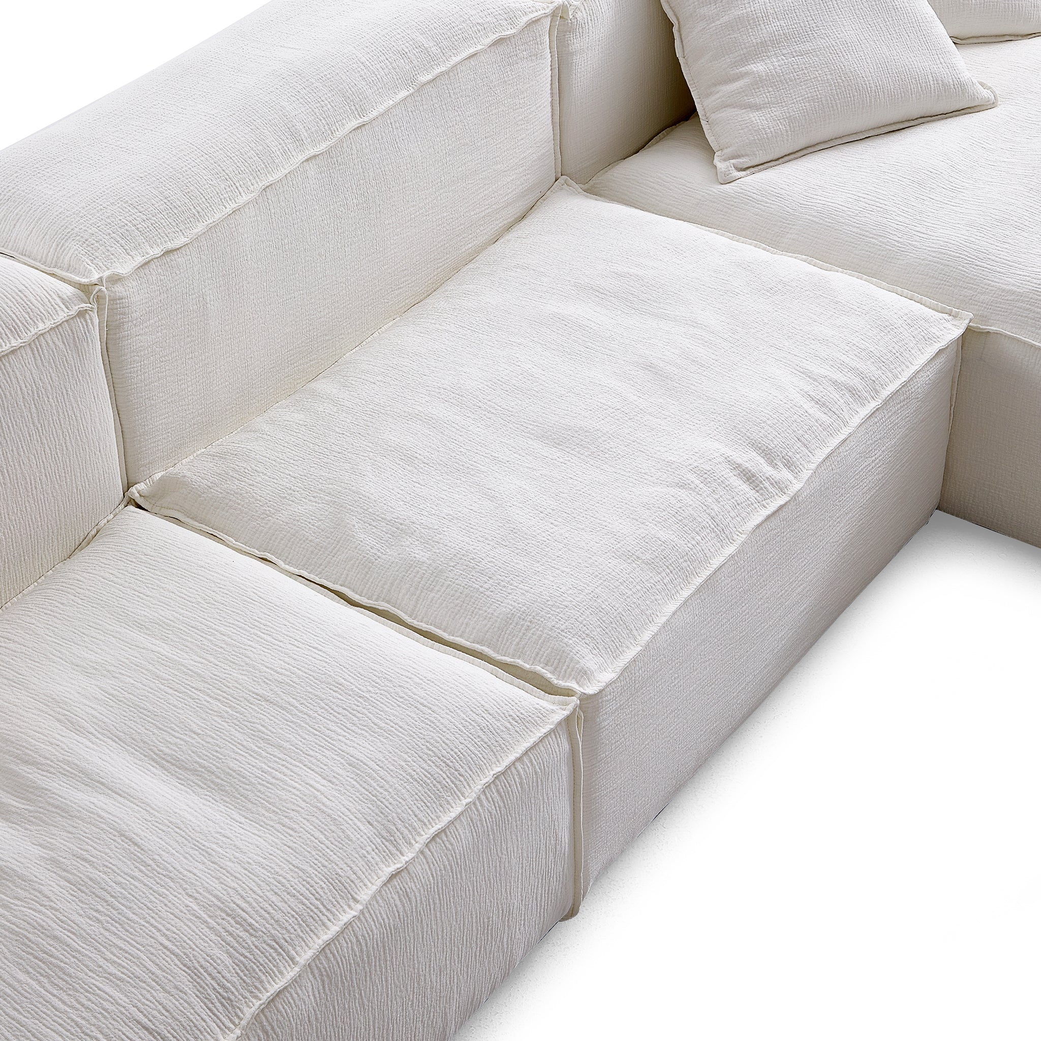 Freedom Modular White Double-Sided Sectional Sofa