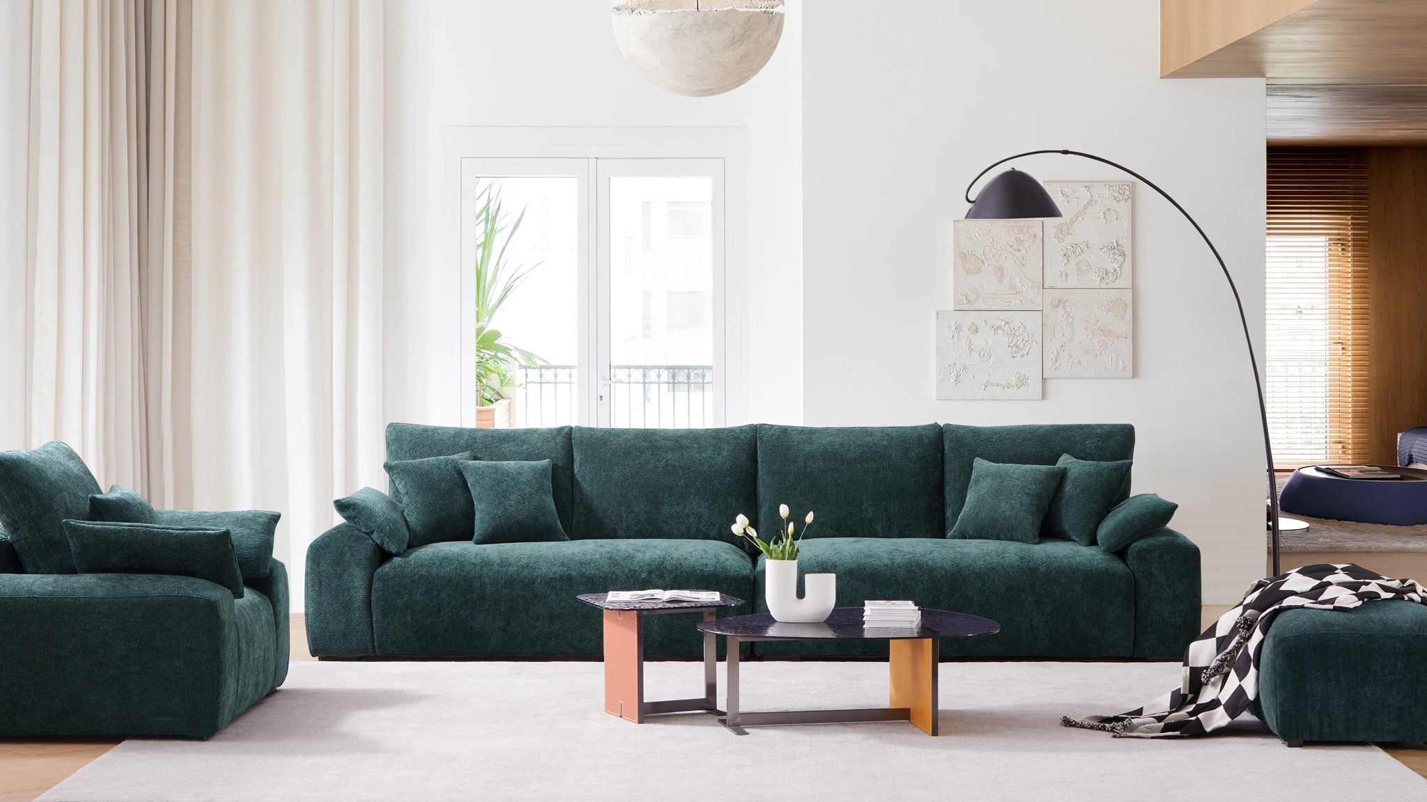 The Empress Green Sofa Set