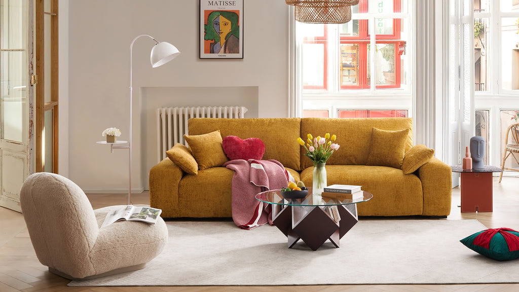 the empress yellow sofa