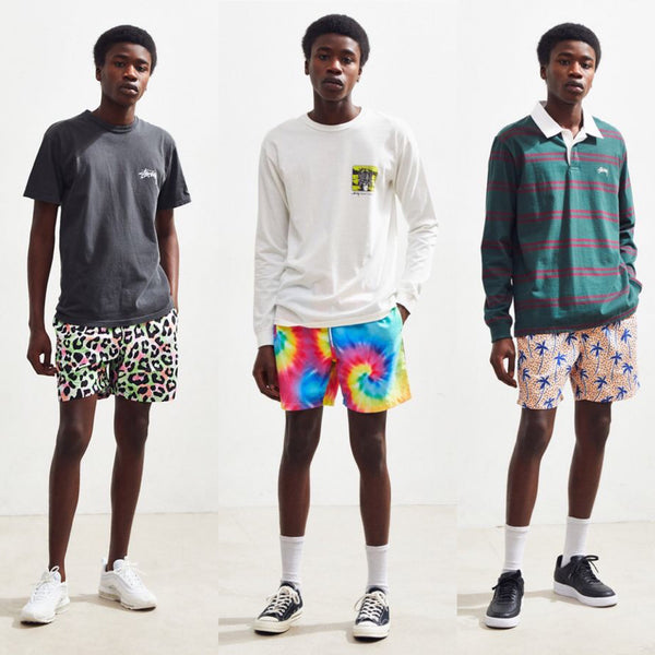 New Boardies® styles at Urban Outfitters - Tropical Cheetah, Tie Dye and Flair Palm Shorts