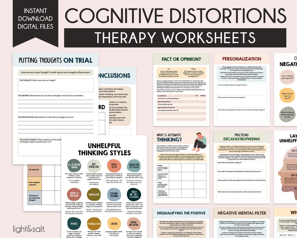 Cognitive distortions worksheets