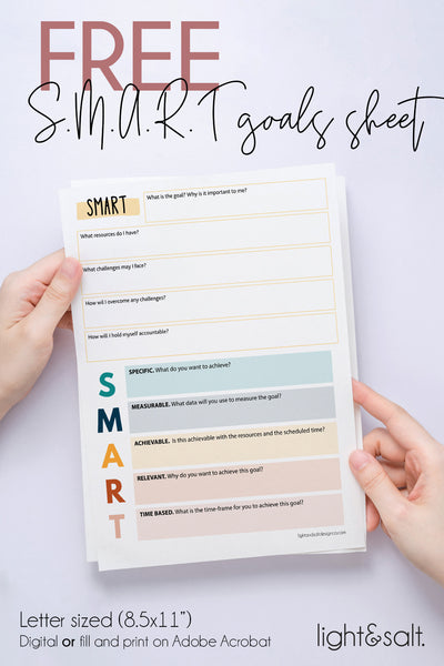Free SMART goals worksheet