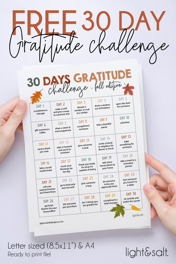 30 day gratitude challenge
