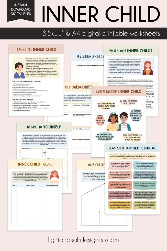 Inner child worksheets