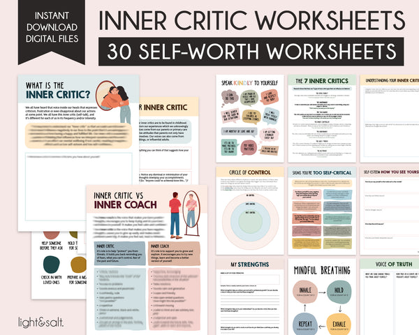 Inner critic worksheets