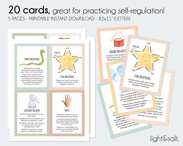scripted mindfulness breathing cards