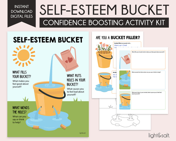 self esteem worksheets for kids