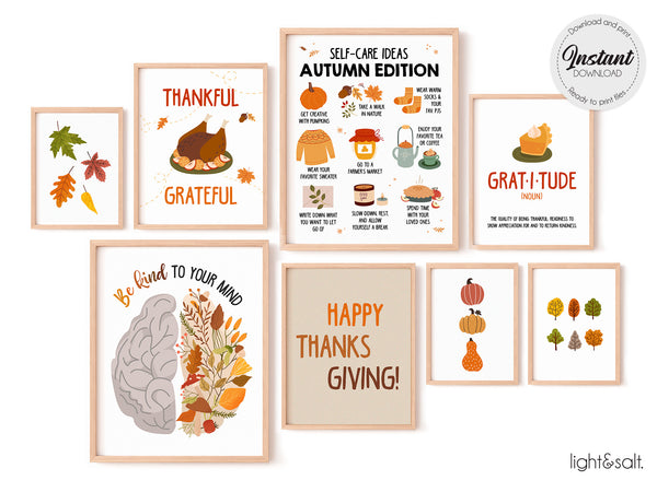 Thanksgiving poster set of 8