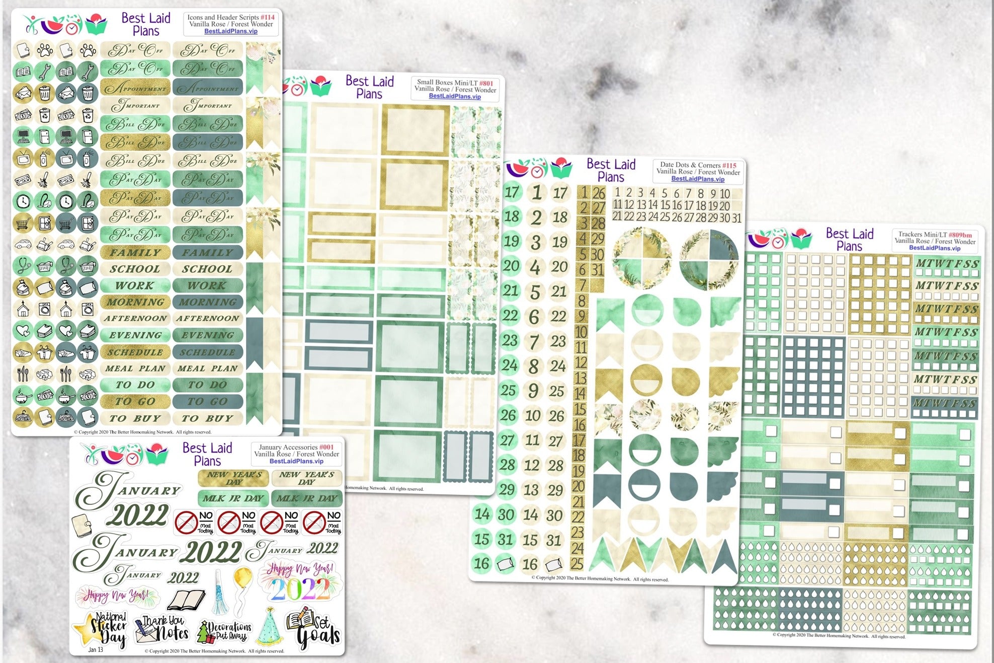 Boho Chic Journal Kit Printable Planner Stickers — Sunflower Child Designs