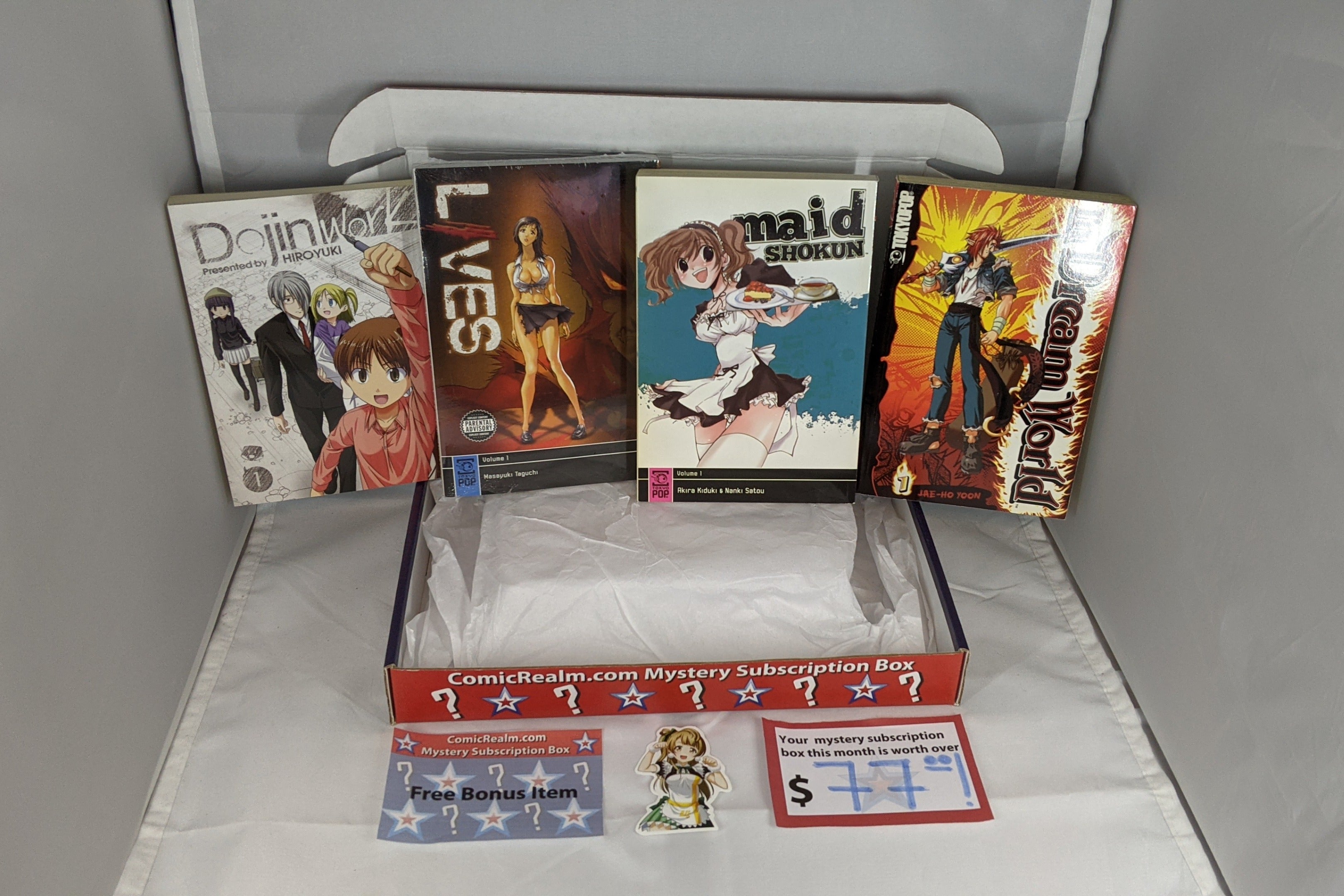 Box mystère 10 Mangas + Box Goodies