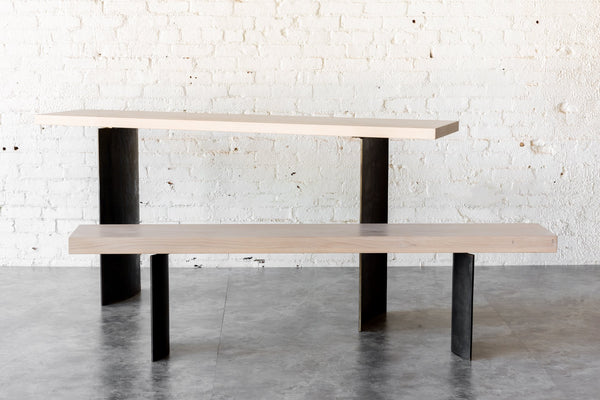 Ban Console Table and Bench in Locally Harvested Alder Wood