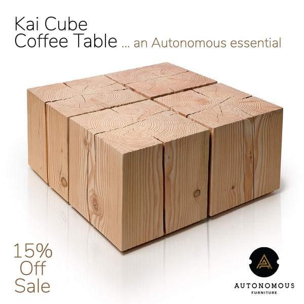 Kai Cube Coffee Table | Timber Coffee Table